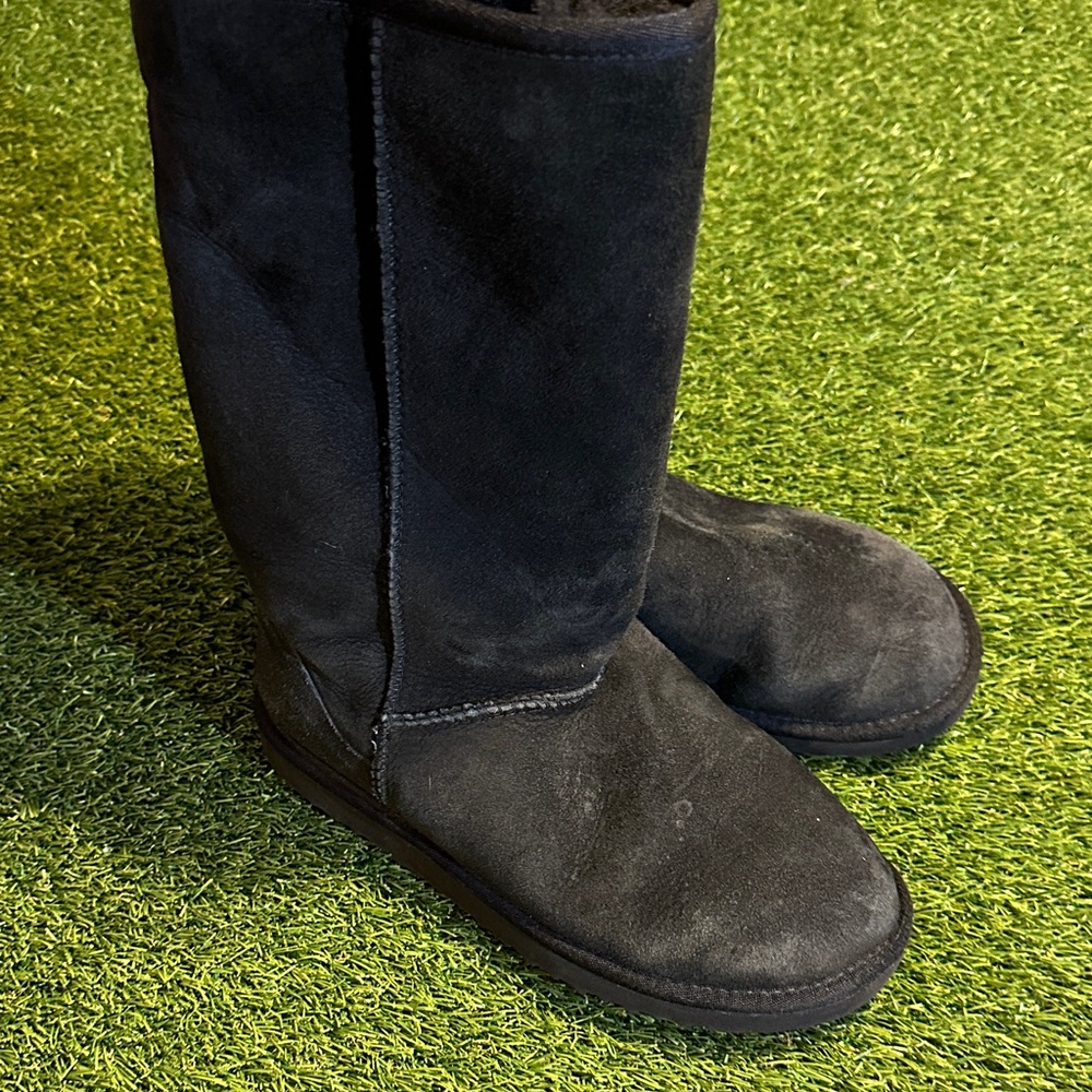 Vintage UGG Australia Tall Womens Black Suede Boots